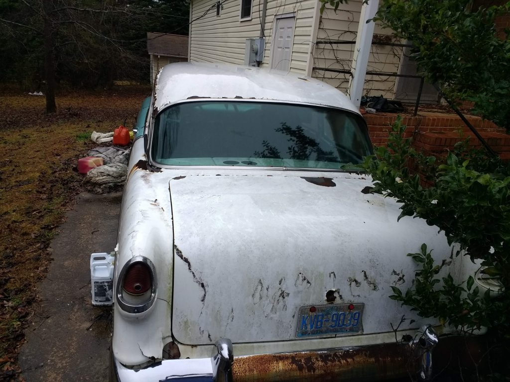 55 chevy back